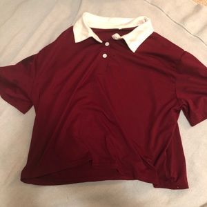 Maroon crop top